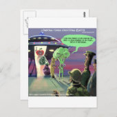 間隔を空けたビーガン おもしろい ポストカード (正面/裏面)