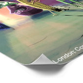 間隔を置いたビーガンおもしろいポスター ポスター (角)