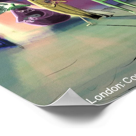 間隔を置いたビーガンおもしろいポスター ポスター (角)