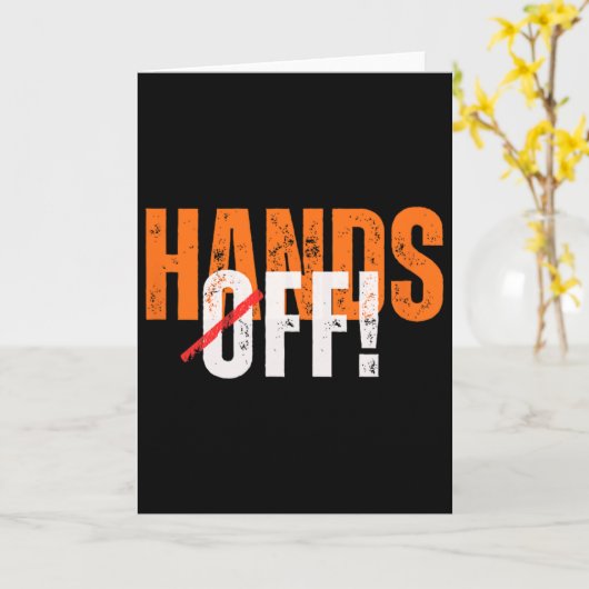 関わるな！ トランプ反対！ カード (黄色い花)