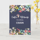 関係カスタム復活キリストの復活祭恵み カード (黄色い花)