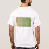 関山国旗+地図Tシャツ Tシャツ (裏面)