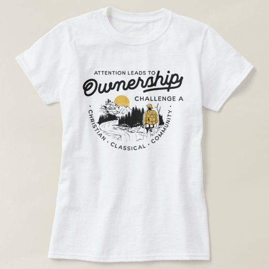 関心は所有権に関する課題Aにつながる Tシャツ (デザイン正面)