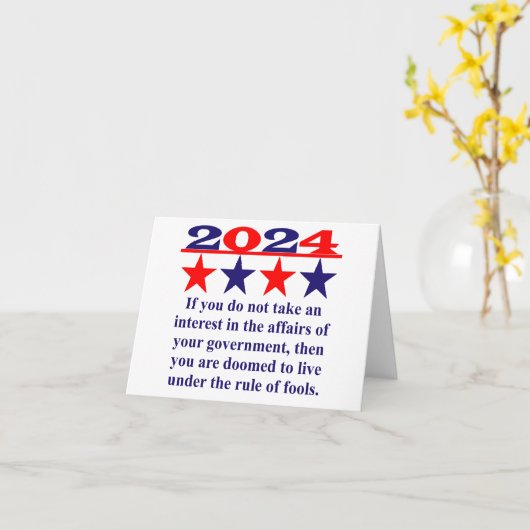 関心もしを持っていない – 政治引用文 カード (黄色い花)