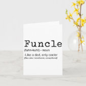 関数の定義おもしろいJokeギフトUncle_1 カード (黄色い花)