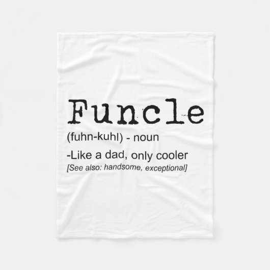 関数の定義おもしろいJokeギフトUncle_1 フリースブランケット (正面)