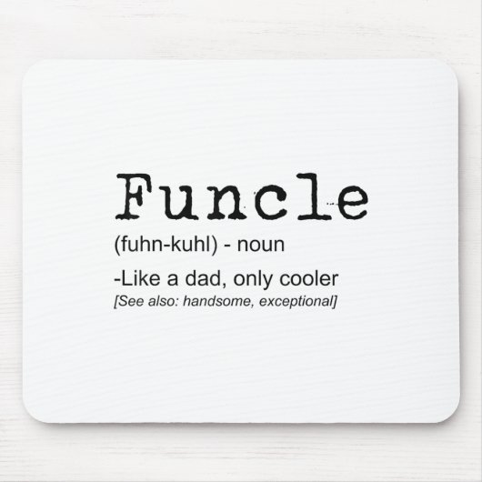関数の定義おもしろいJokeギフトUncle_1 マウスパッド (正面)