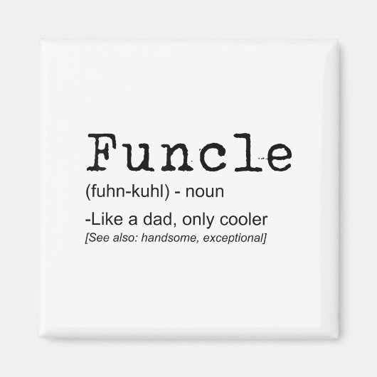 関数の定義おもしろいJokeギフトUncle_1 マグネット (正面)
