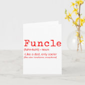 関数の定義おもしろいJokeギフトUncle_2 カード (黄色い花)