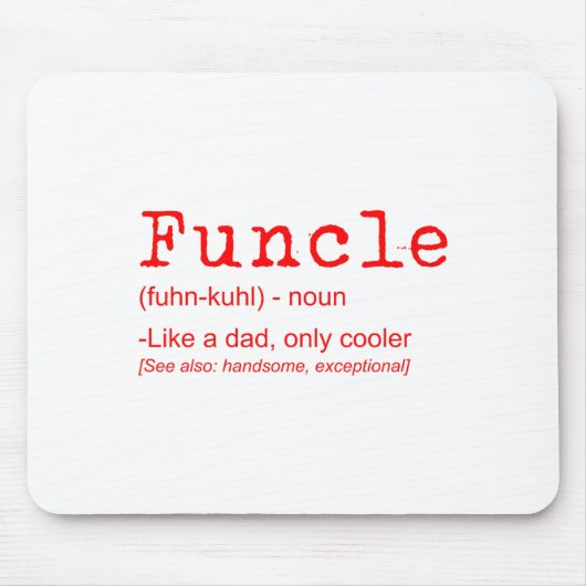 関数の定義おもしろいJokeギフトUncle_2 マウスパッド (正面)