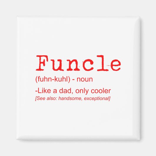 関数の定義おもしろいJokeギフトUncle_2 マグネット (正面)