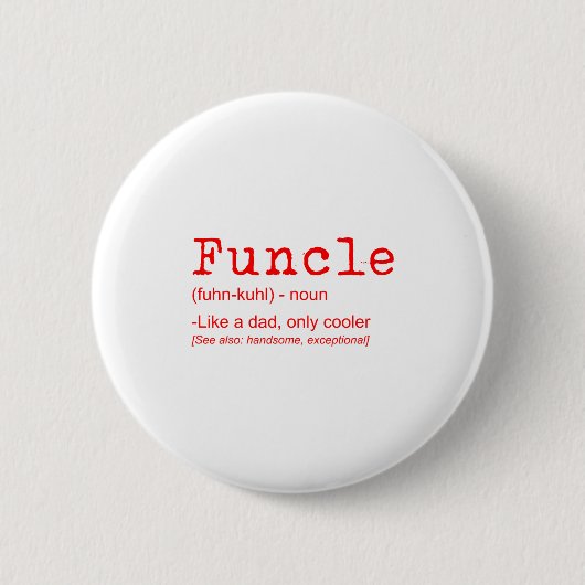関数の定義おもしろいJokeギフトUncle_2 缶バッジ (正面)