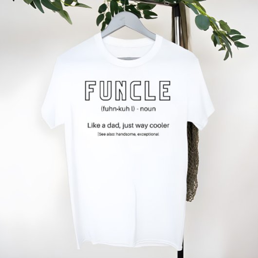 関数の定義クールとおもしろいおじの定義 Tシャツ