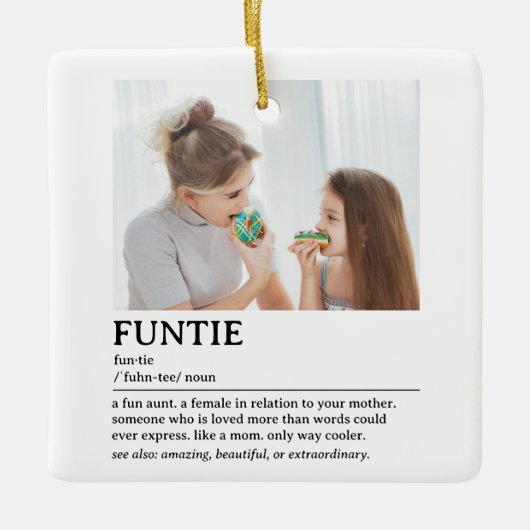 関数パーソナライズされた定義引用文 セラミックオーナメント (正面)