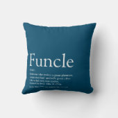 関数、叔父の定義ブルーモダンおもしろい クッション (裏面)