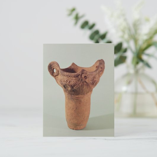 関東国の縄文壺 ポストカード (スタンド正面)