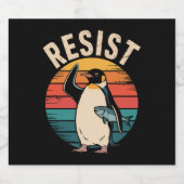 関税おもしろいに反対するペンギン ビールラベル (シングルラベル)