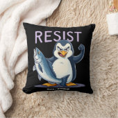 関税おもしろいに抗議するペンギンに抵抗する クッション (ブランケット)