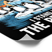 関税おもしろいに抗議するペンギンに抵抗する ポスター (角)