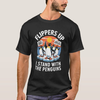 関税おもしろい請求に抗議するペンギンに抵抗する Tシャツ
