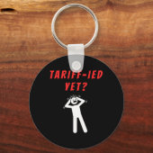 関税がおもしろい撤廃された関税アンチ・トランプ政策 キーホルダー (正面)