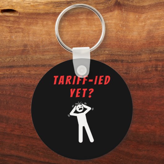 関税がおもしろい撤廃された関税アンチ・トランプ政策 キーホルダー (正面)
