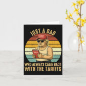 関税で面白いトランプの父の日 カード (黄色い花)