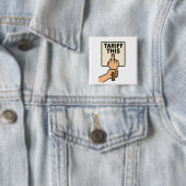 関税にこの中指 缶バッジ (インサイチュ)