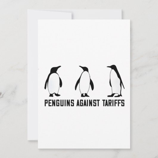 関税に対するペンギンアンチトランプTaxesxポリッチ シーズンカード (正面)