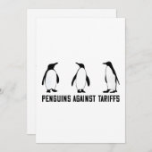 関税に対するペンギンアンチトランプTaxesxポリッチ シーズンカード (正面/裏面)