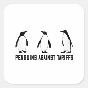 関税に対するペンギンアンチトランプTaxesxポリッチ スクエアシール