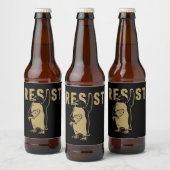 関税に抗議するペンギンに抵抗 ビールラベル (ボトル)