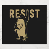 関税に抗議するペンギンに抵抗 ビールラベル (シングルラベル)