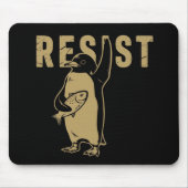 関税に抗議するペンギンに抵抗 マウスパッド (正面)