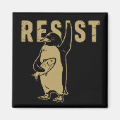 関税に抗議するペンギンに抵抗 マグネット (正面)