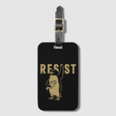 関税に抗議するペンギンに抵抗 ラゲッジタグ (正面縦)