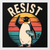 関税に抗議するユーモラスなペンギンの抵抗 ウィンドウサイン (シート)
