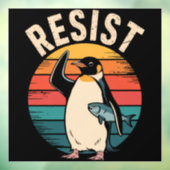 関税に抗議するユーモラスなペンギンの抵抗 ウィンドウサイン (シート3)