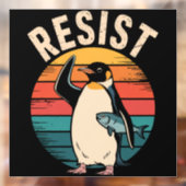 関税に抗議するユーモラスなペンギンの抵抗 ウィンドウサイン (シート2)