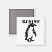 関税に抵抗する面白いペンギンの抗議 マグネット (正面/裏面)
