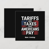 関税はアメリカ人がメッセージを出す税はっきりしただ 招待状 (正面/裏面)