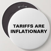 関税はインフレ™ボタン 缶バッジ (正面&裏面)