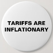 関税はインフレ™ボタン 缶バッジ (正面)
