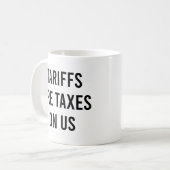 関税は米国の関税に対するおもしろい税金 コーヒーマグカップ (正面左)