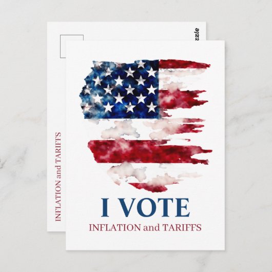 関税を擁護するインフレを政治的に ポストカード (正面/裏面)