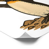 関税ストップアンチおもしろいペンギン ポスター (角)