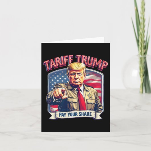 関税トランプおもしろいトランプあなたの共有を支払う カード (正面)