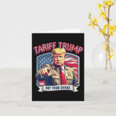 関税トランプおもしろいトランプあなたの共有を支払う カード (黄色い花)