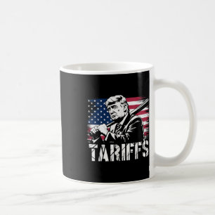 関税トランプ米国国旗の貿易おもしろい力Tess コーヒーマグカップ