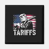 関税トランプ米国国旗の貿易おもしろい力Tess マグネット (正面)